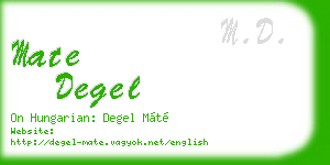 mate degel business card
